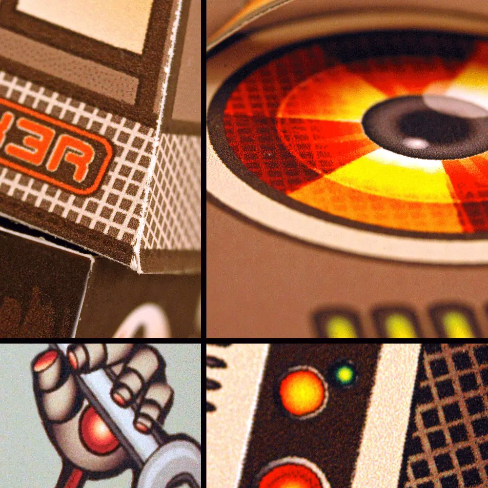 TWK3R paper robot detail collage