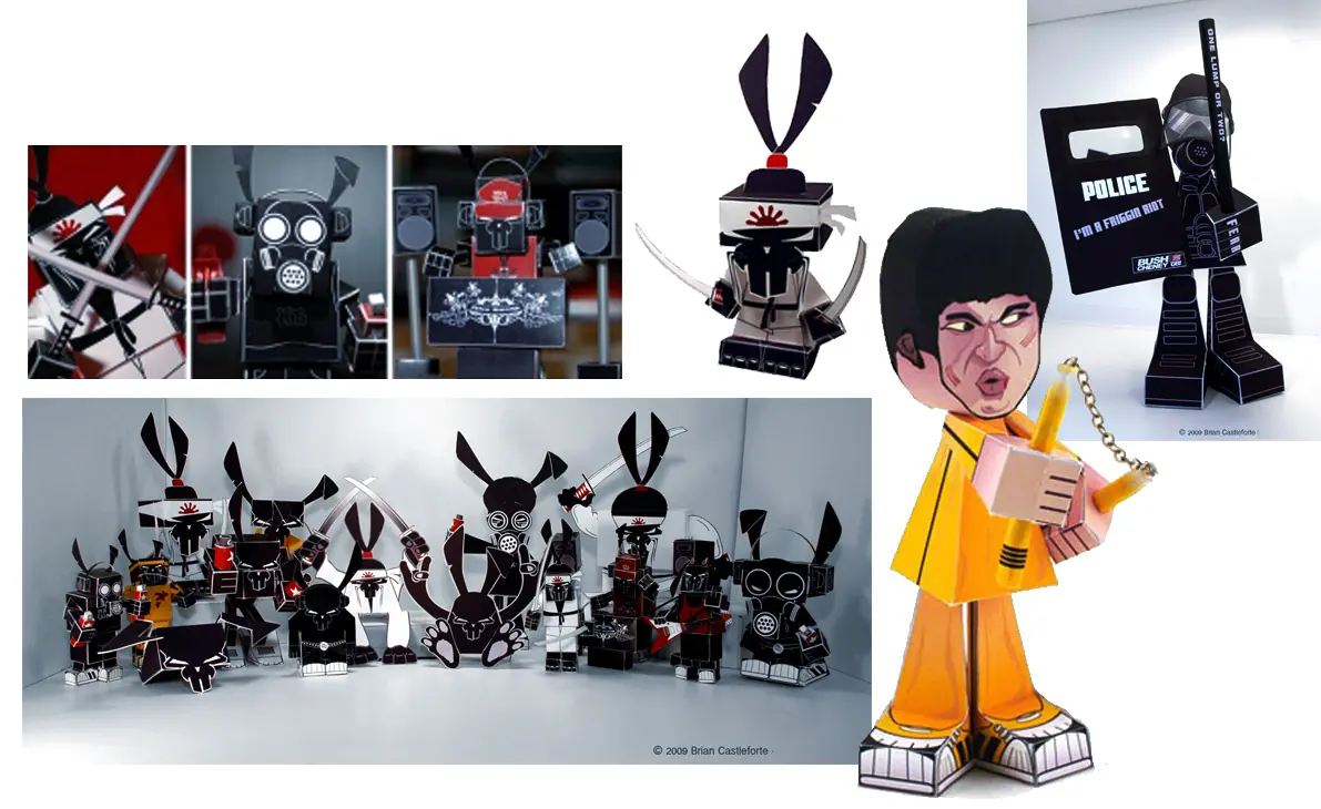 Castleforte paper toys featured in Papercraft