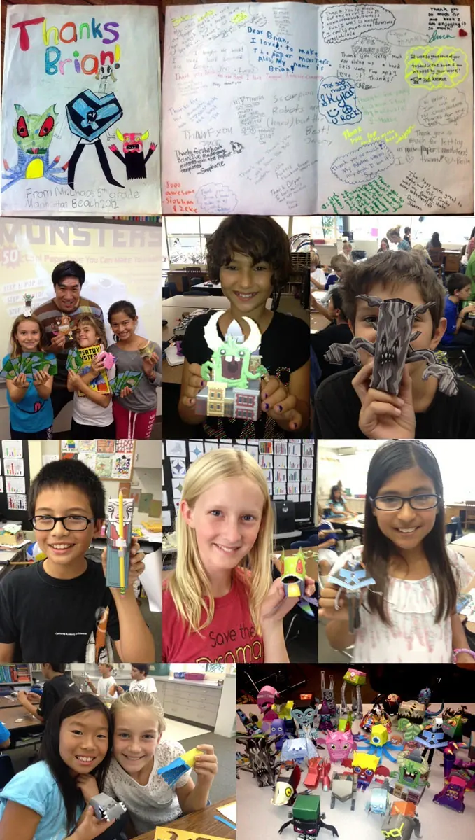 Papertoy Monsters classroom workshop