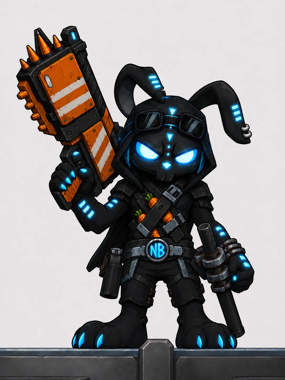 Hooded NiceBunny character artwork
