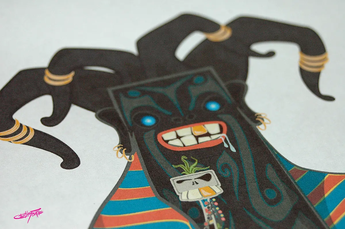 VooDood print, close up detail