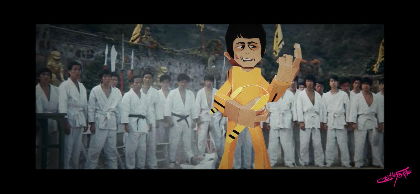 Bruce Lee Enter the Dragon paper toy