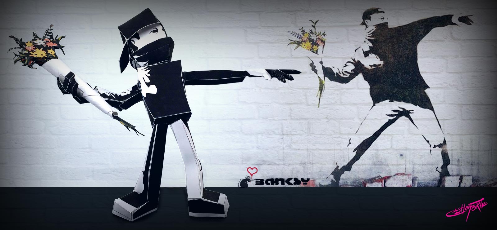 Flower Bomber tribute paper toy