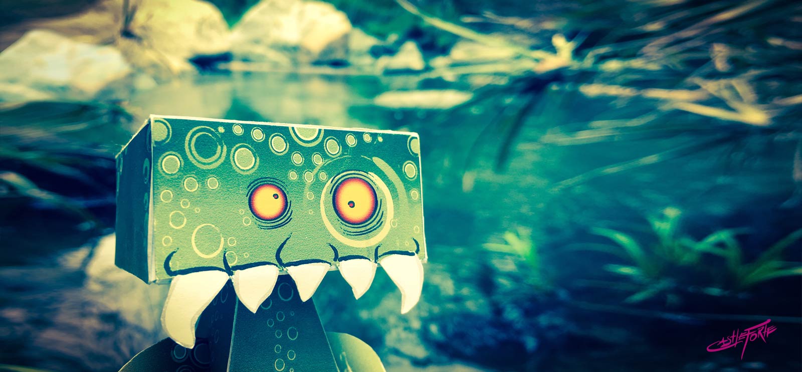 Sea Monster paper toy