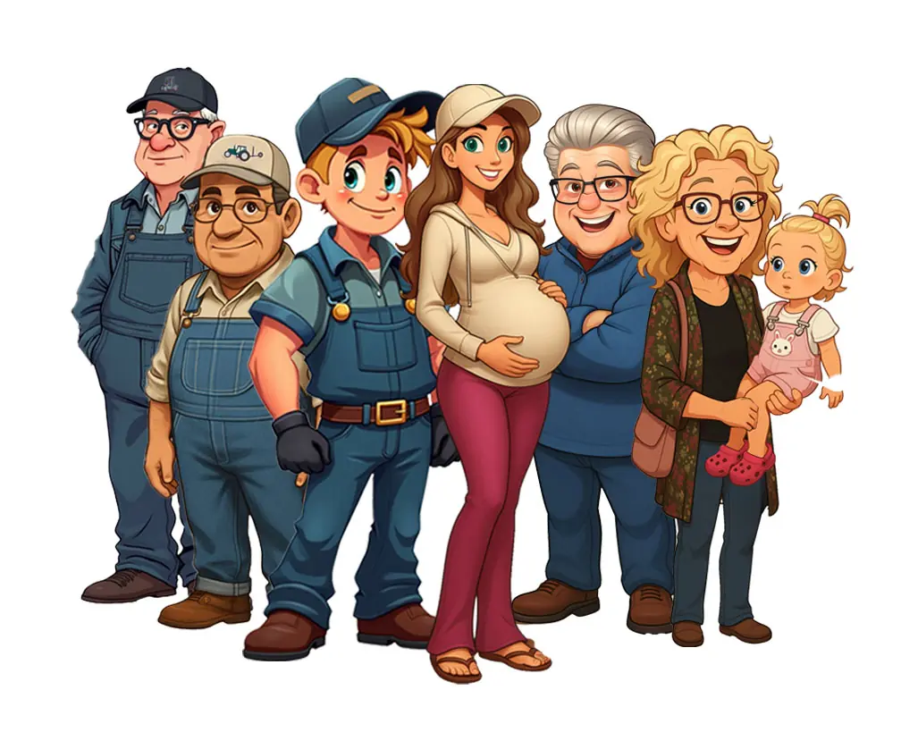 Character lineup created for Billy the Lost Boiler