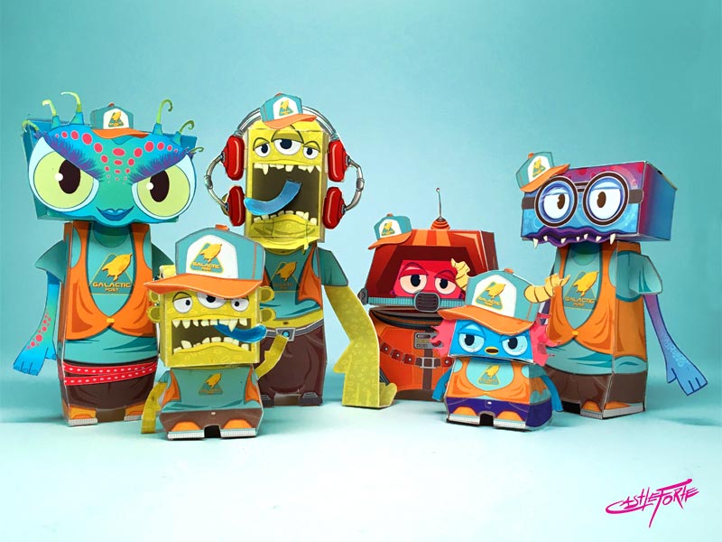 Full Mailians paper toy collection