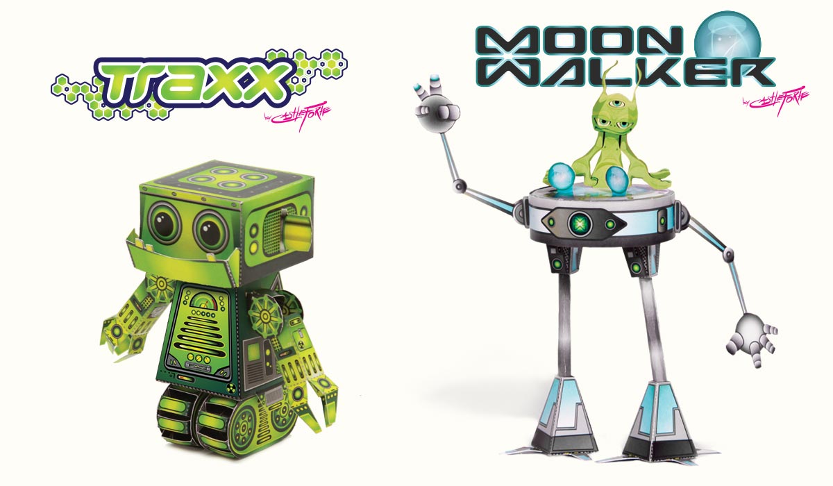 Papertoy Glowbots toys