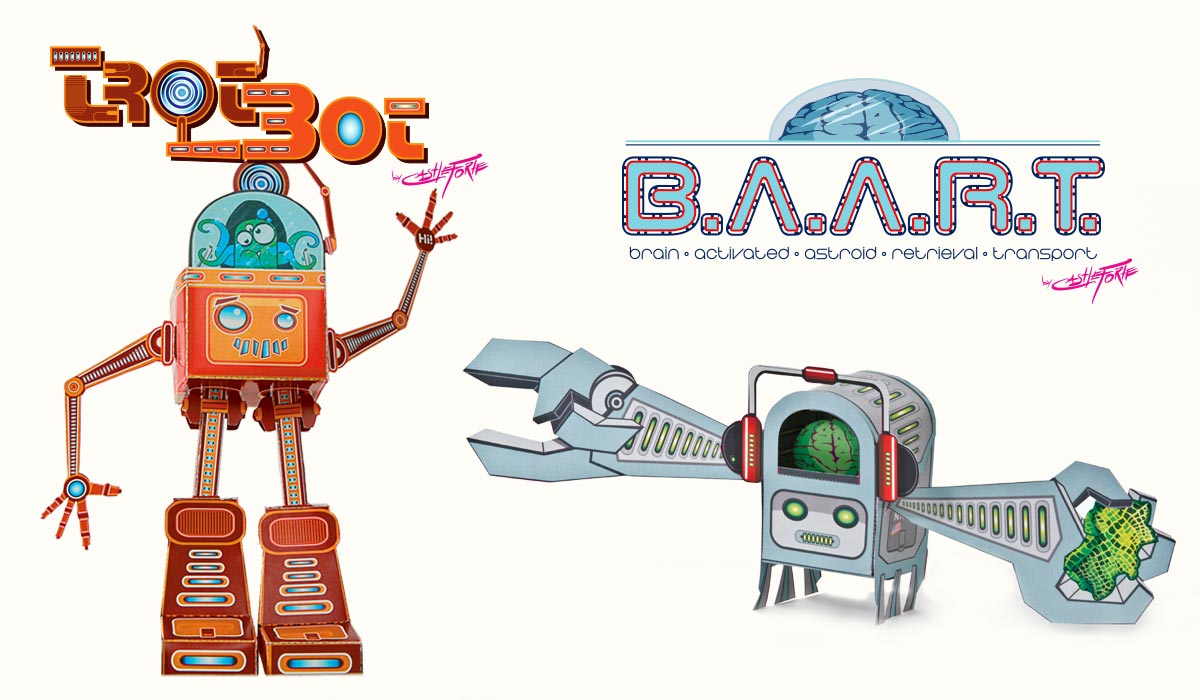 Papertoy Glowbots toys