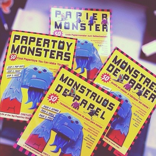 Papertoy Monsters printed in four languages