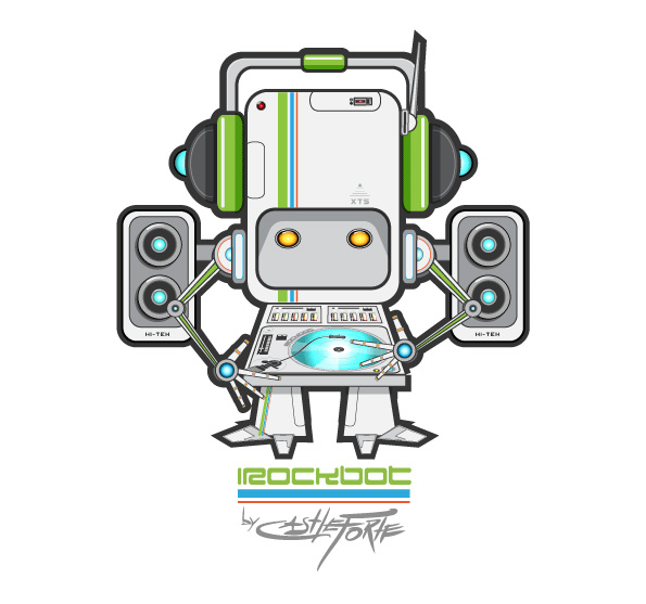 iRockBot paper robot illustration