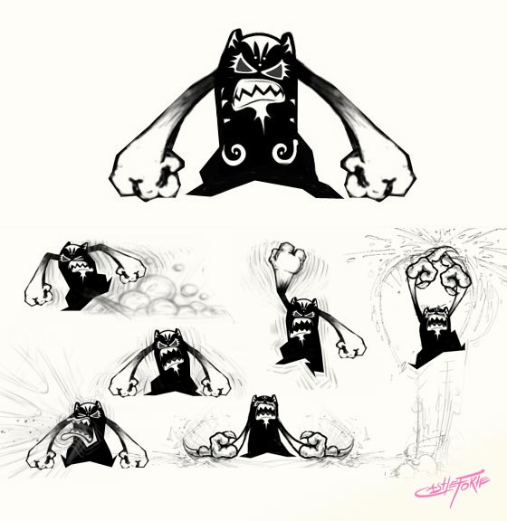 Original Wack character sketches